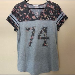 Maurices Floral Short Sleeve Top Large